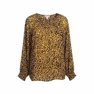 Ava & Viv Long Sleeve Sheer Animal Print Top w/ Cami Size 4X 28W 30W